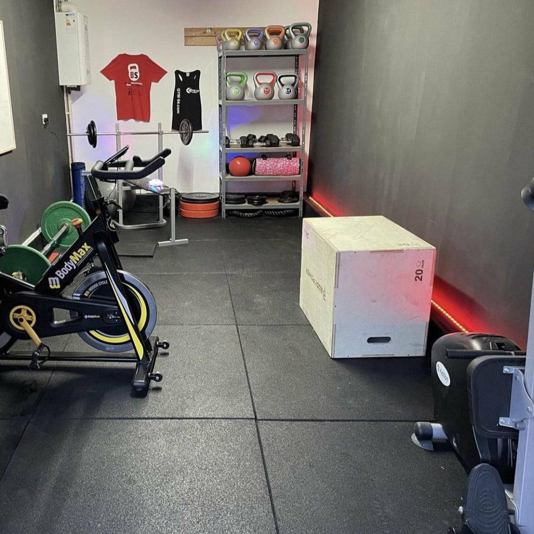 15mm Sprung PRO Gym Flooring - Sprung Rubber Heavy Duty GYM FLOORING GymFloors   